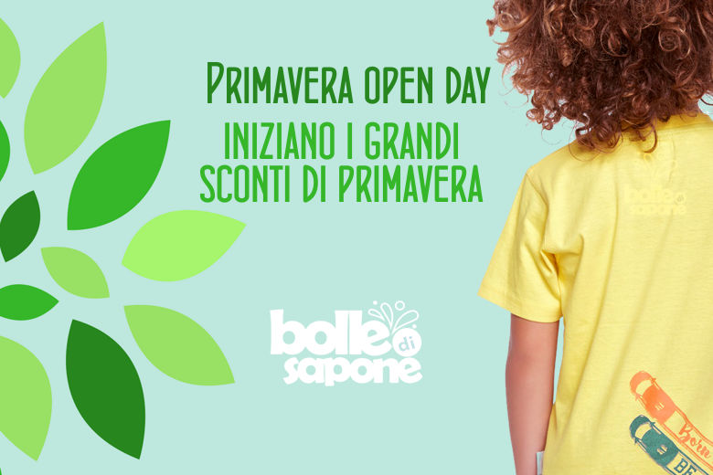 Bolle di Sapone annuncia gli Sconti di Primavera 