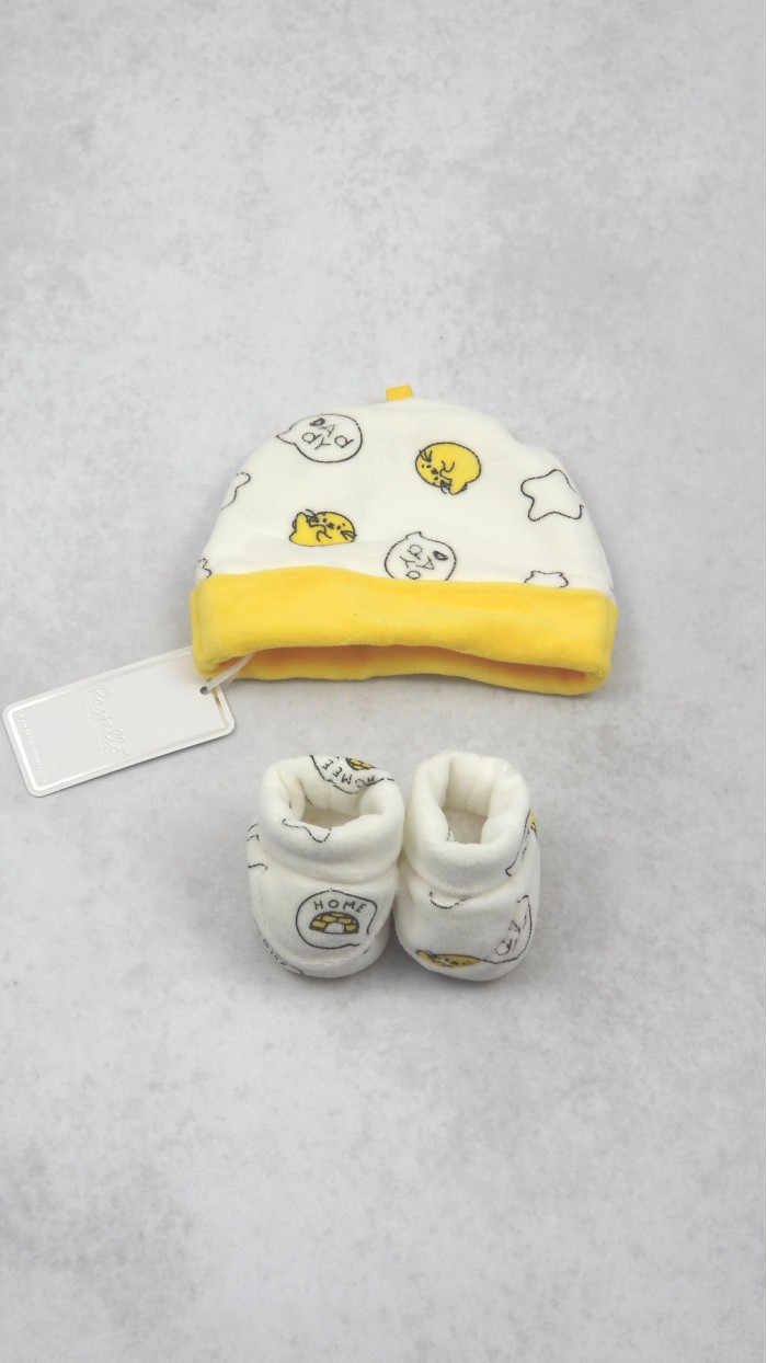 Set Cuffia e Calze Nascita Pastello PC13K1