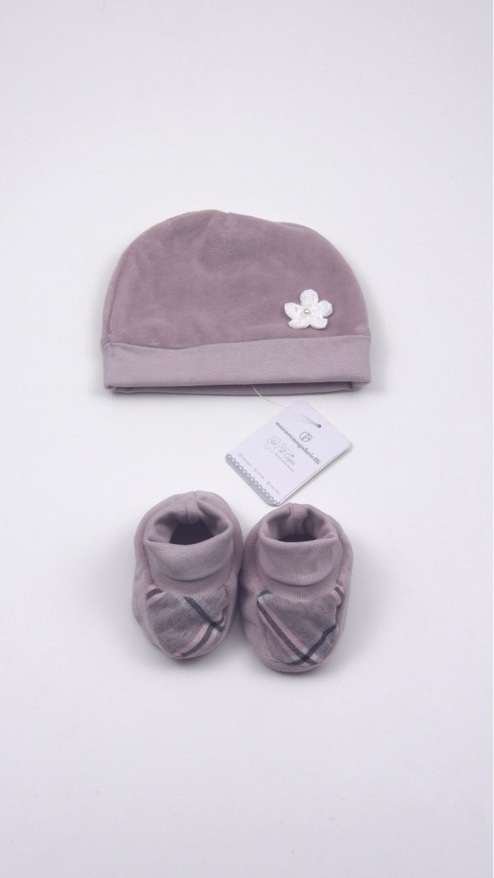 Set Cuffia e Calze Nascita Nazareno Gabrielli NG22474021